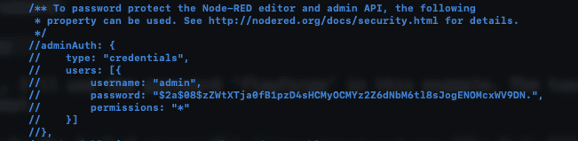 The settings file before being edited The settings file before being edited