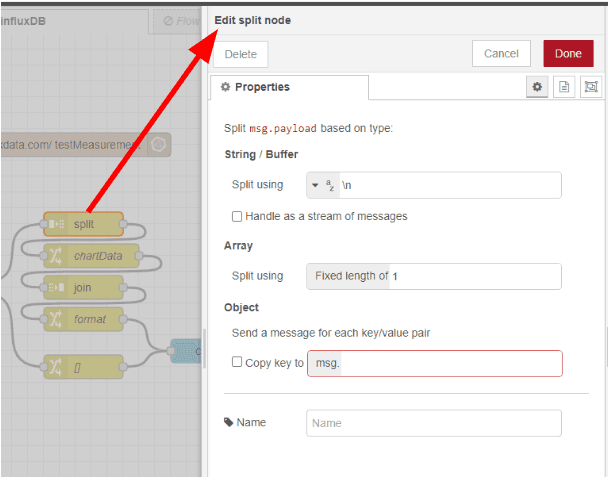 "Screenshot of the split node properties tab"