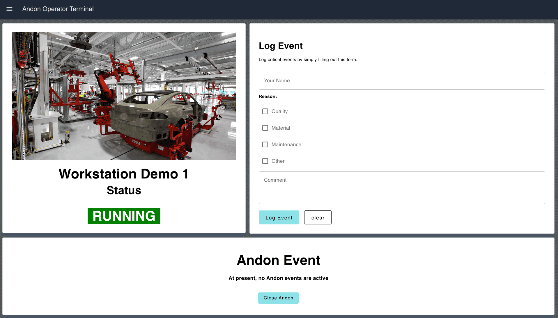ANDON Blueprint Screenshot