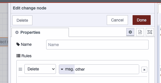 Change Node configuration Change Node configuration